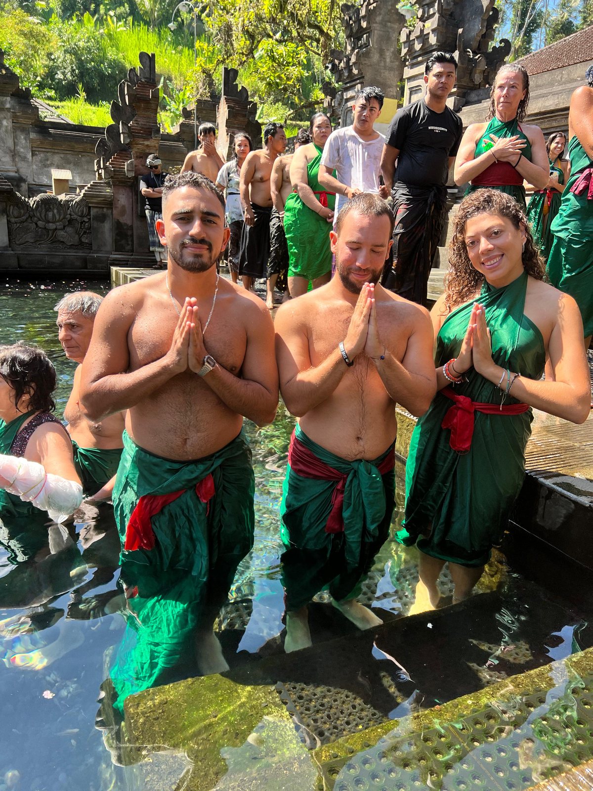 The water ceremony at Tirta Empul, Bali