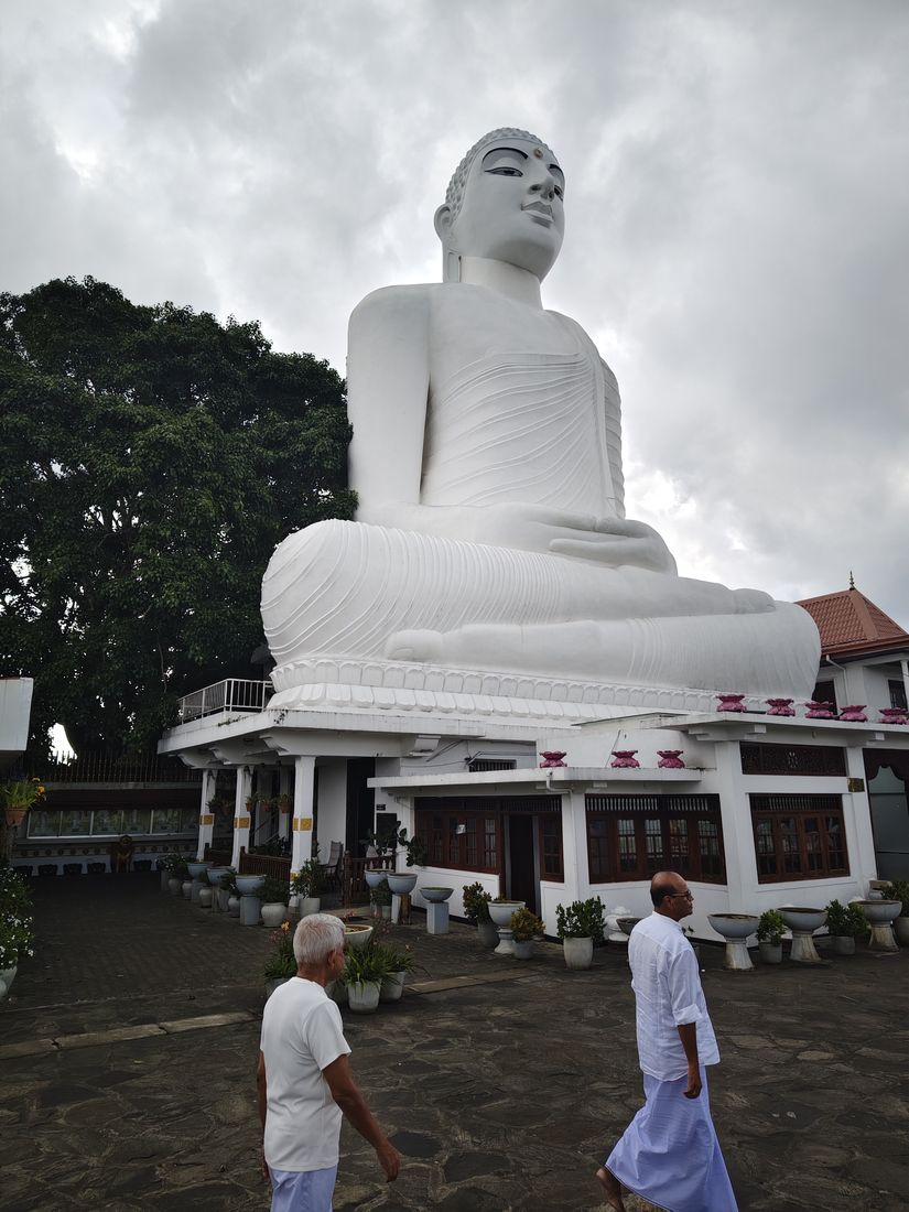A giant Buddha statue in the hills, Sri Lanka