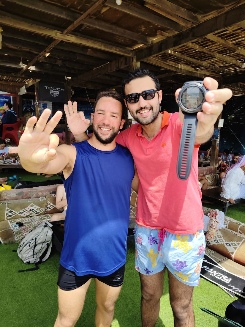 Laughing together after a session, Dahab