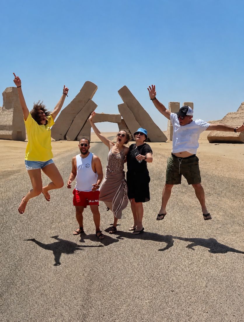 The group at the Ras Mohamed monument