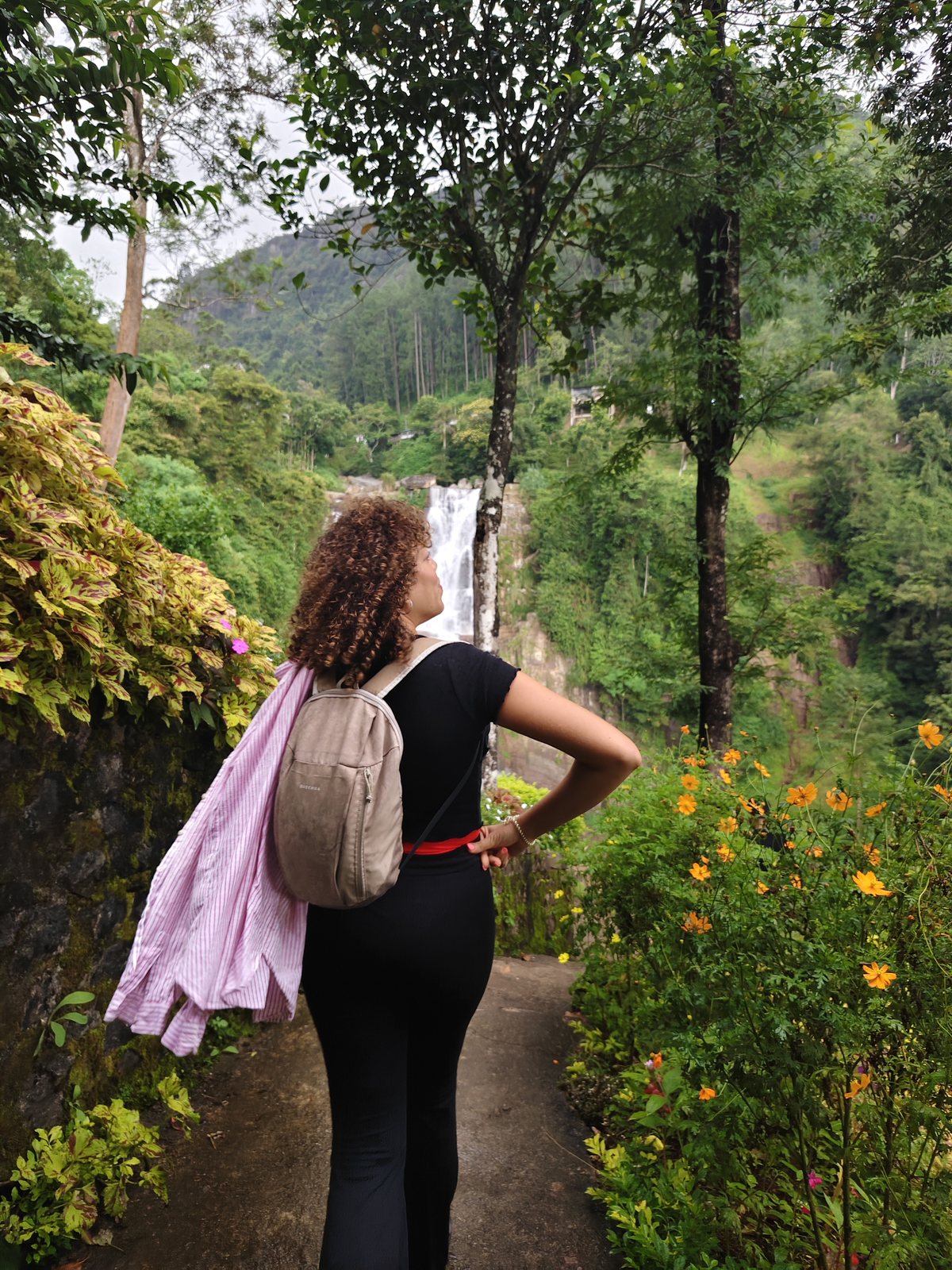 By the falls, Sri Lanka